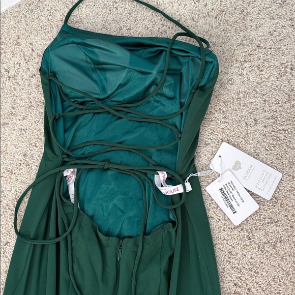 NWT JJs House Emerald Green Backless Dress Formal Prom size 6 221167 - Picture 4 of 7
